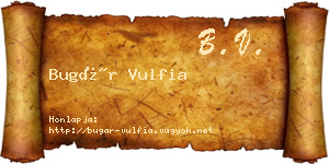 Bugár Vulfia névjegykártya